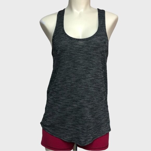 Lululemon Salute the Sun Singlet II Heathered Black Size 10/12? - Picture 2 of 9